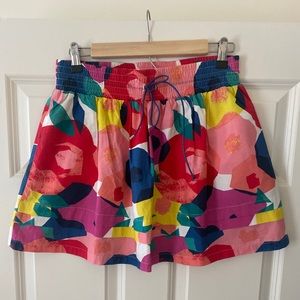 Kate Spade Saturday Mini Skirt Size S A-Line Bold Abstract Floral Print ✨ Rare